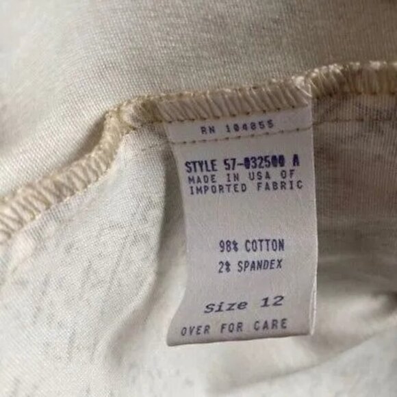 600 West Womens Jacket T-Shirt Ivory Paisley Buttons Stretch Embellished XL - Picture 7 of 8